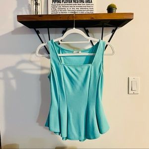 Seafoam Green Peplum Tank